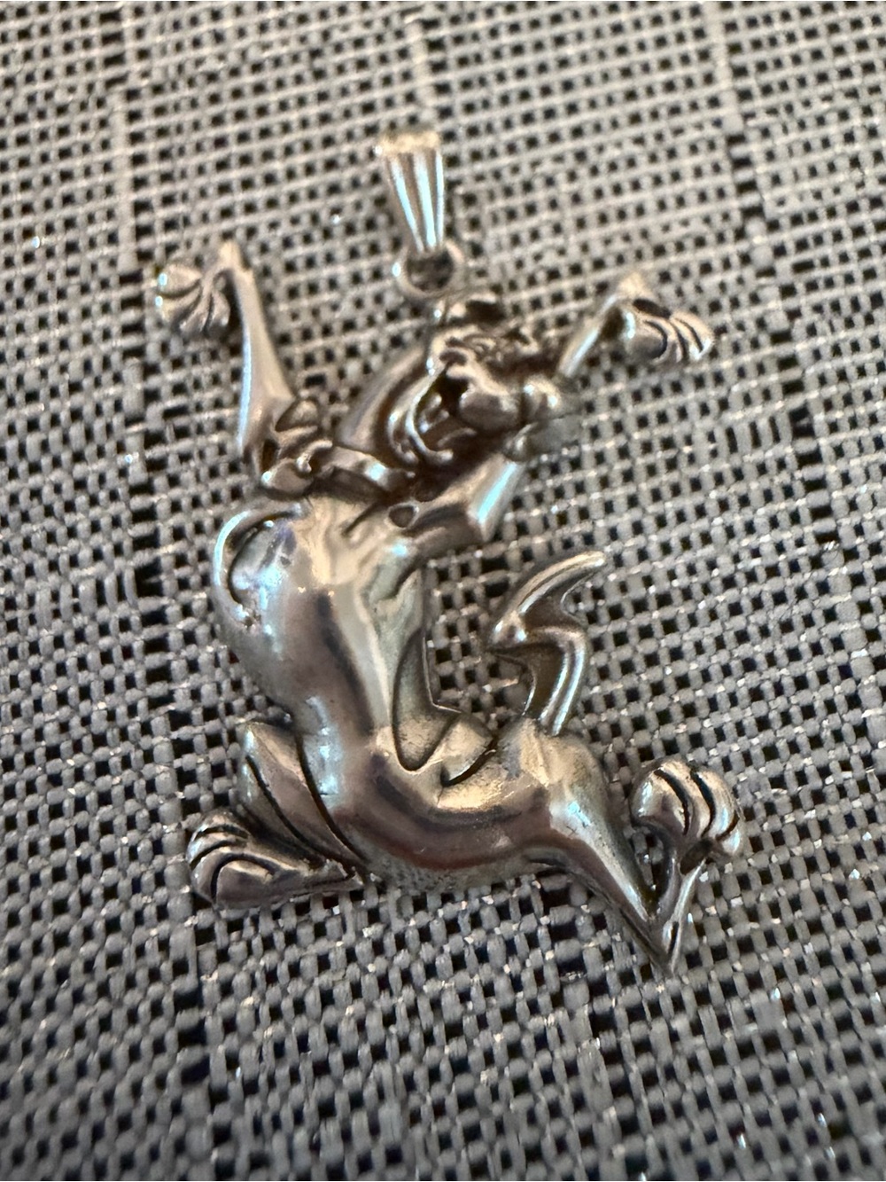 Vintage Hanna-Barbera Scooby-Doo Sterling Silver  Pendant Necklace - Silver